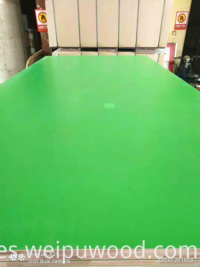 GREEN PP PLASTIC FACED PLYWOOD